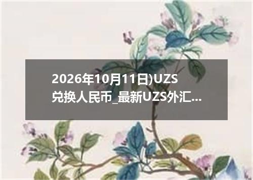 2026年10月11日)UZS兑换人民币_最新UZS外汇多少